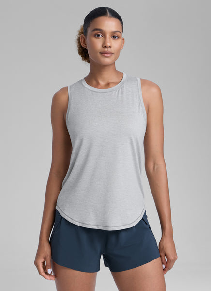 CRZ YOGA Women's Running Relaxed Fit Ultralight Tank Top Racerback