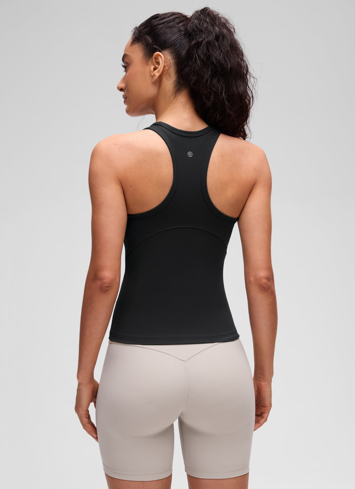 CRZ YOGA Women's Yoga Tight Fit Tops Butterluxe Tank Top High Neck Black
