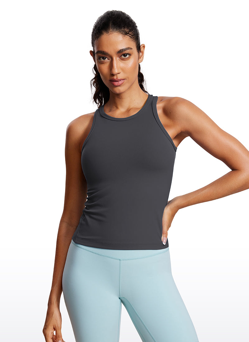 High Neck Work Out Tanks Crz Yoga Tank CRZ YOGA Women's High Neck