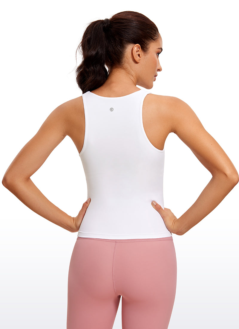 Butterluxe V Neck Waist-Length Tank Racerback