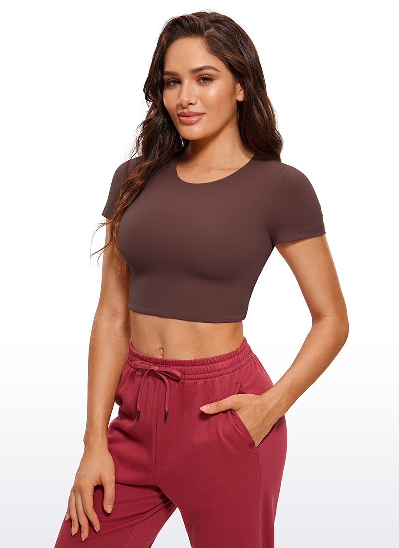 Butterluxe Double Lined Cropped Short Sleeves