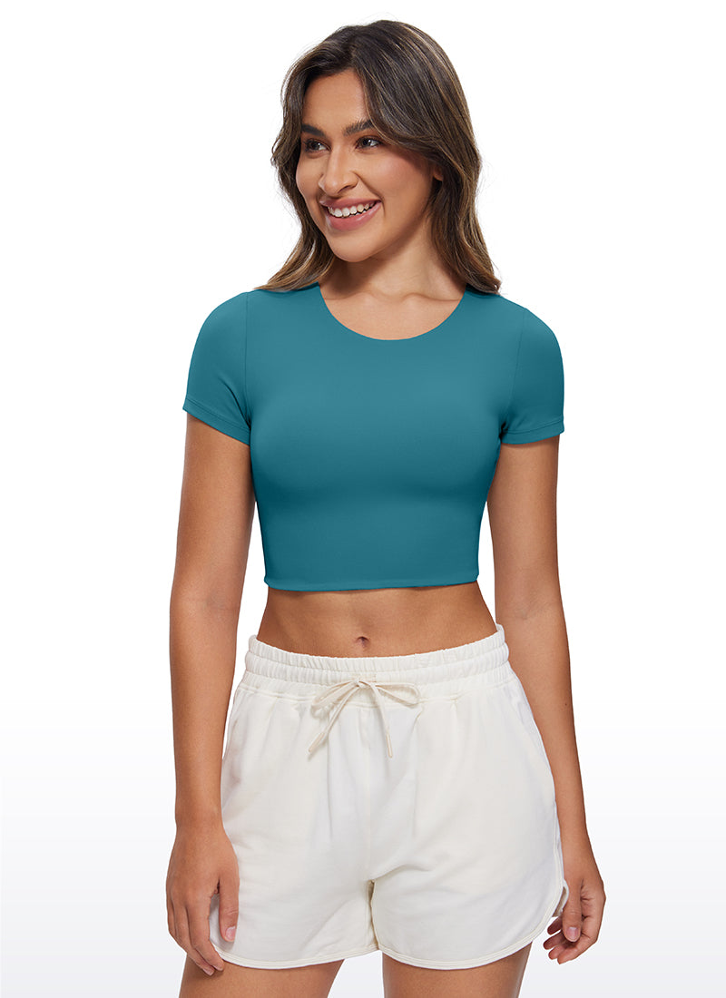 Butterluxe Double Lined Cropped Short Sleeves