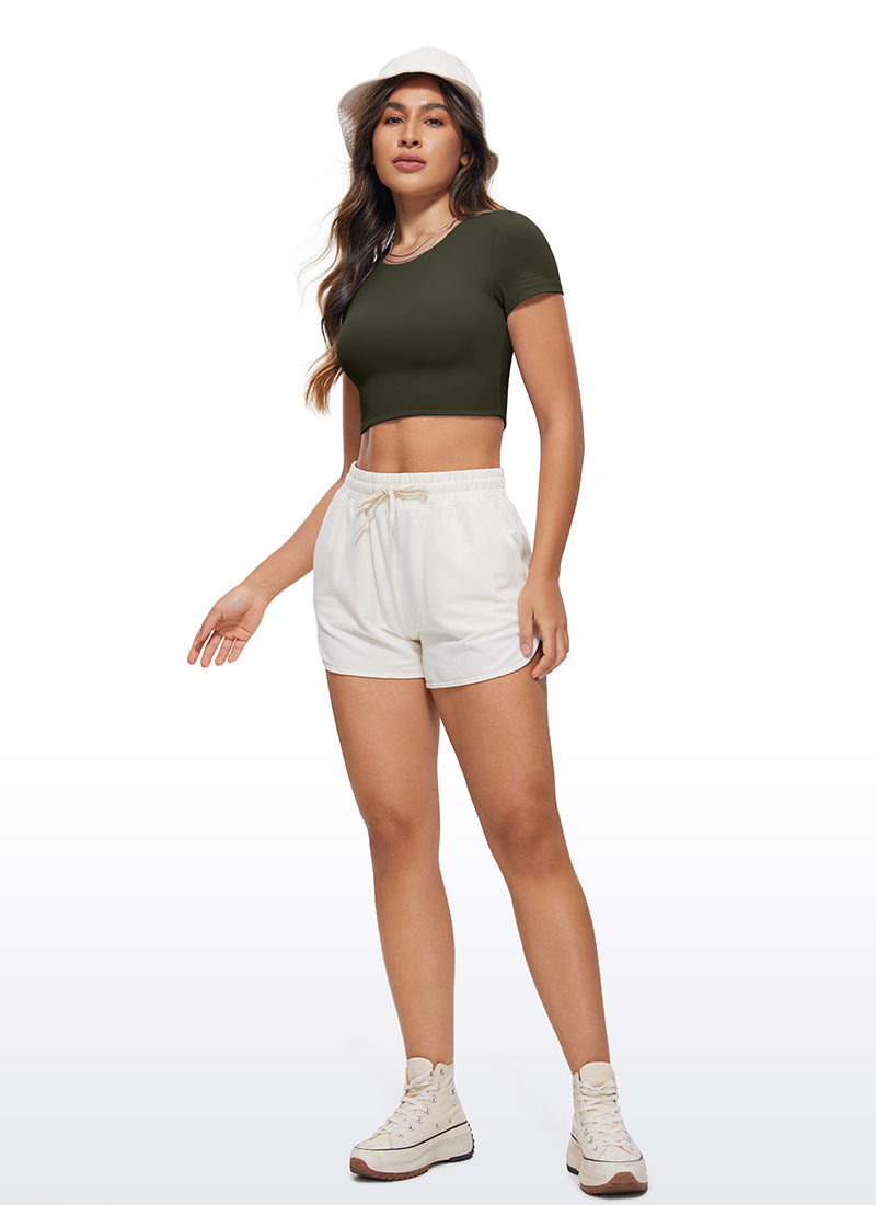 Butterluxe Double Lined Cropped Short Sleeves