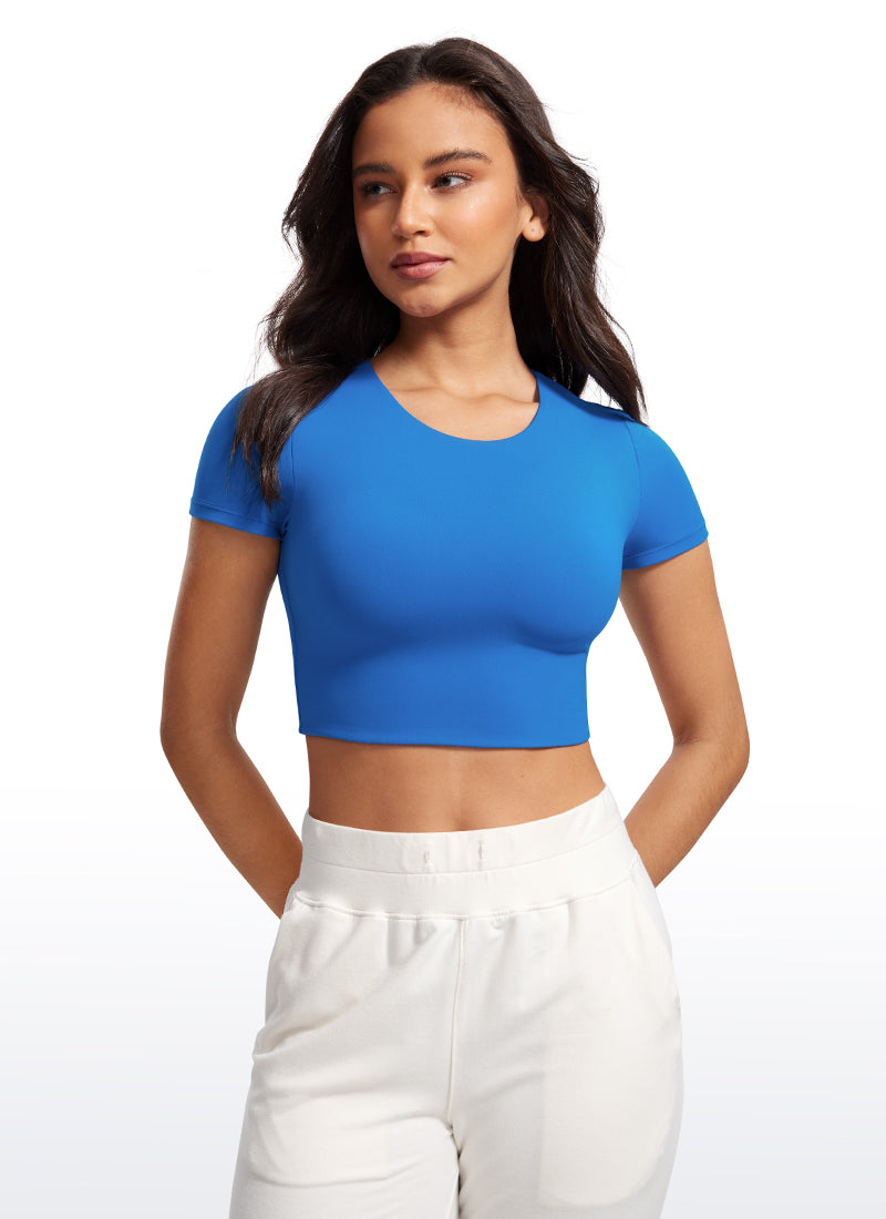 Butterluxe Double Lined Cropped Short Sleeves