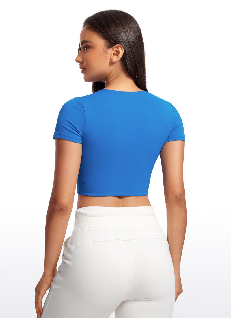 Butterluxe Double Lined Cropped Short Sleeves