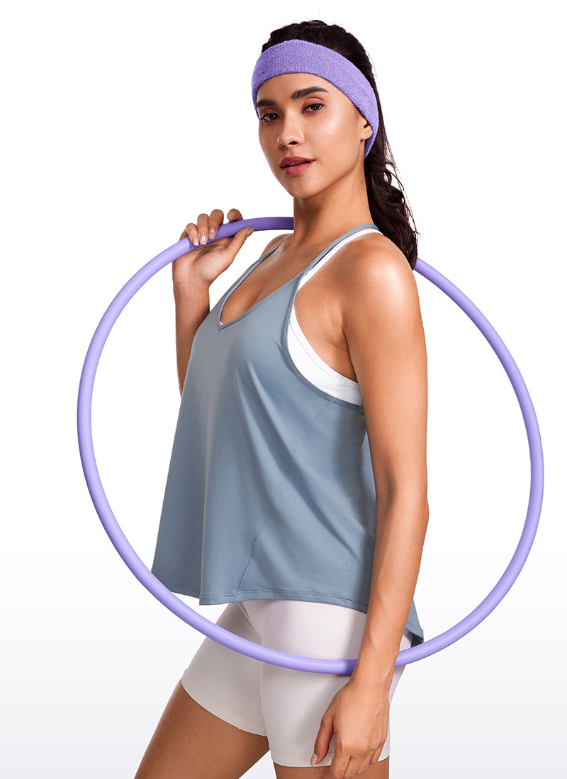 Lightweight Tie Back Halter V Neck Tank