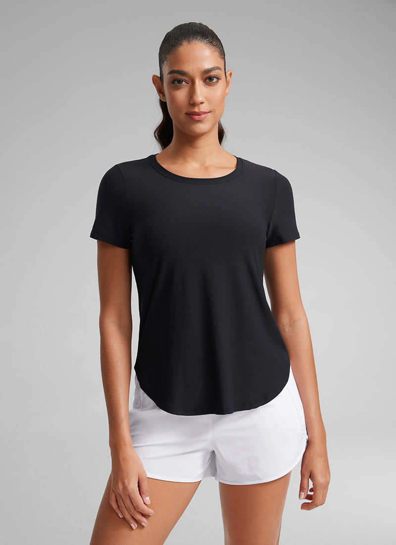 Cloudweight Crewneck Short Sleeve Shirts Side Slit