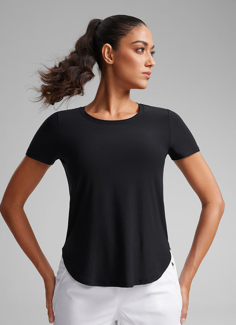Cloudweight Crewneck Short Sleeve Shirts Side Slit