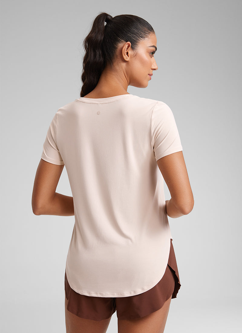 Cloudweight Crewneck Short Sleeve Shirts Side Slit