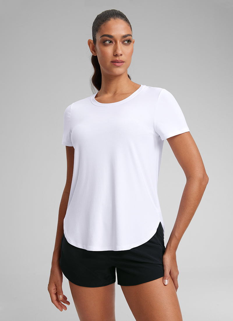 Cloudweight Crewneck Side Slit Short Sleeve