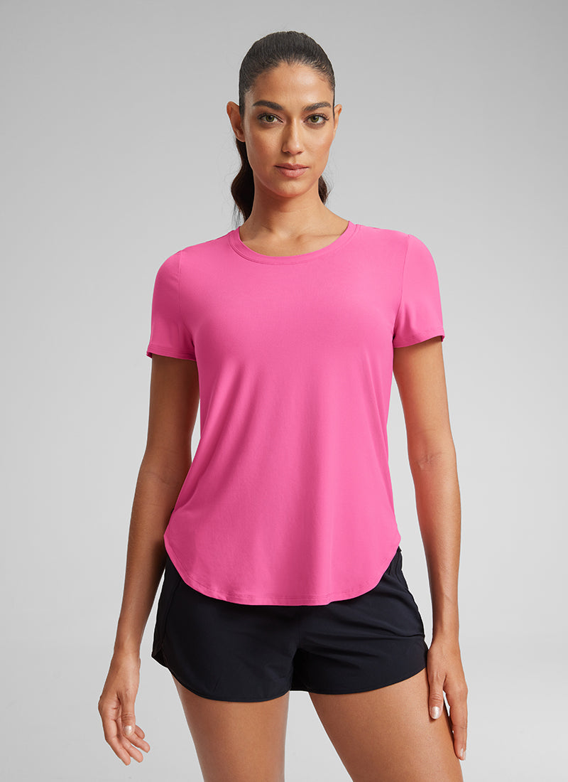 Cloudweight Crewneck Short Sleeve Shirts Side Slit
