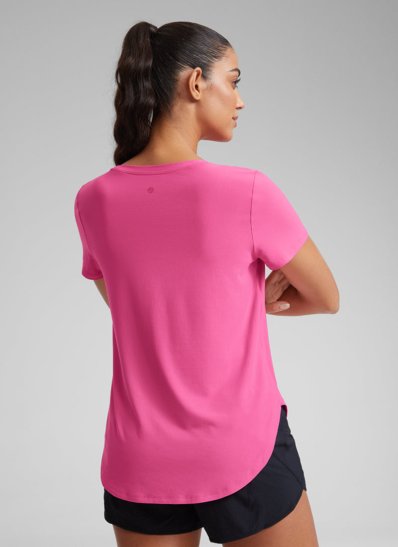 Cloudweight Crewneck Short Sleeve Shirts Side Slit