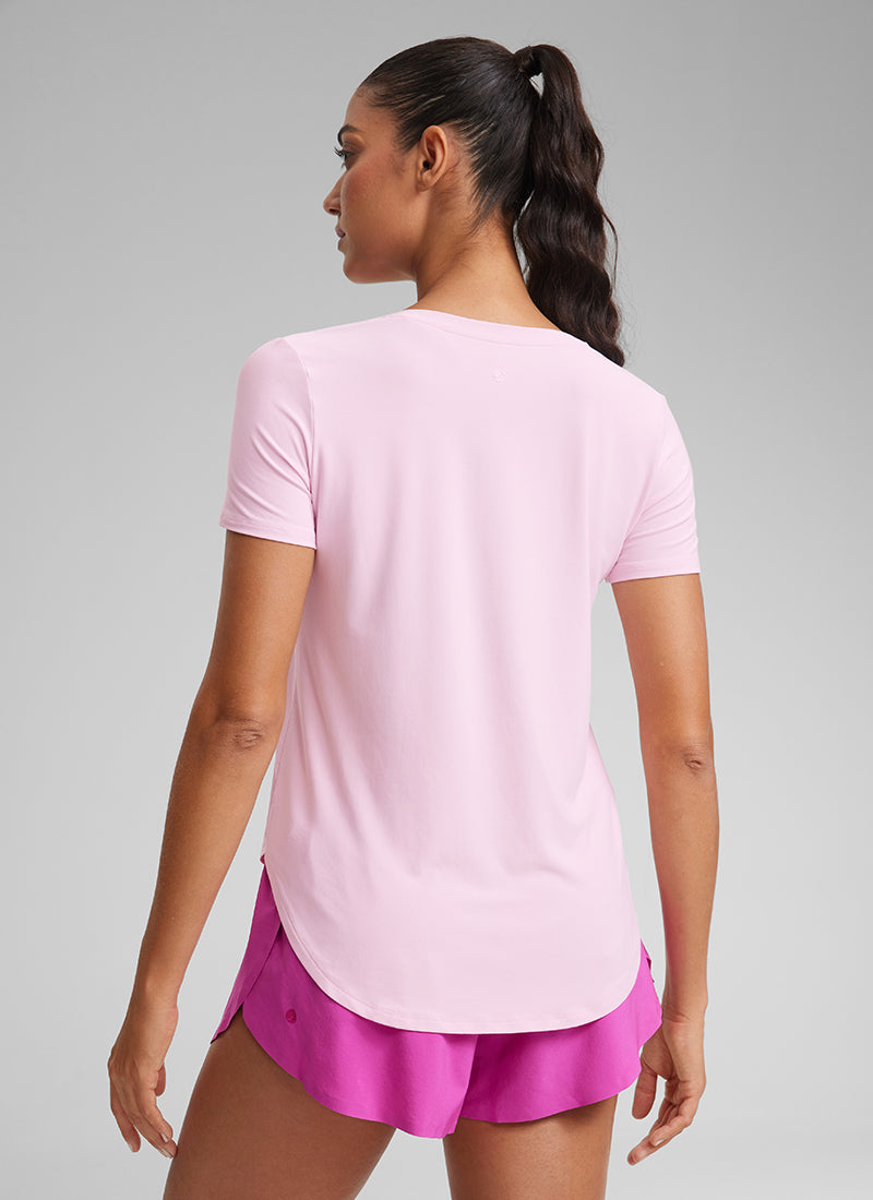 Cloudweight Crewneck Short Sleeve Shirts Side Slit