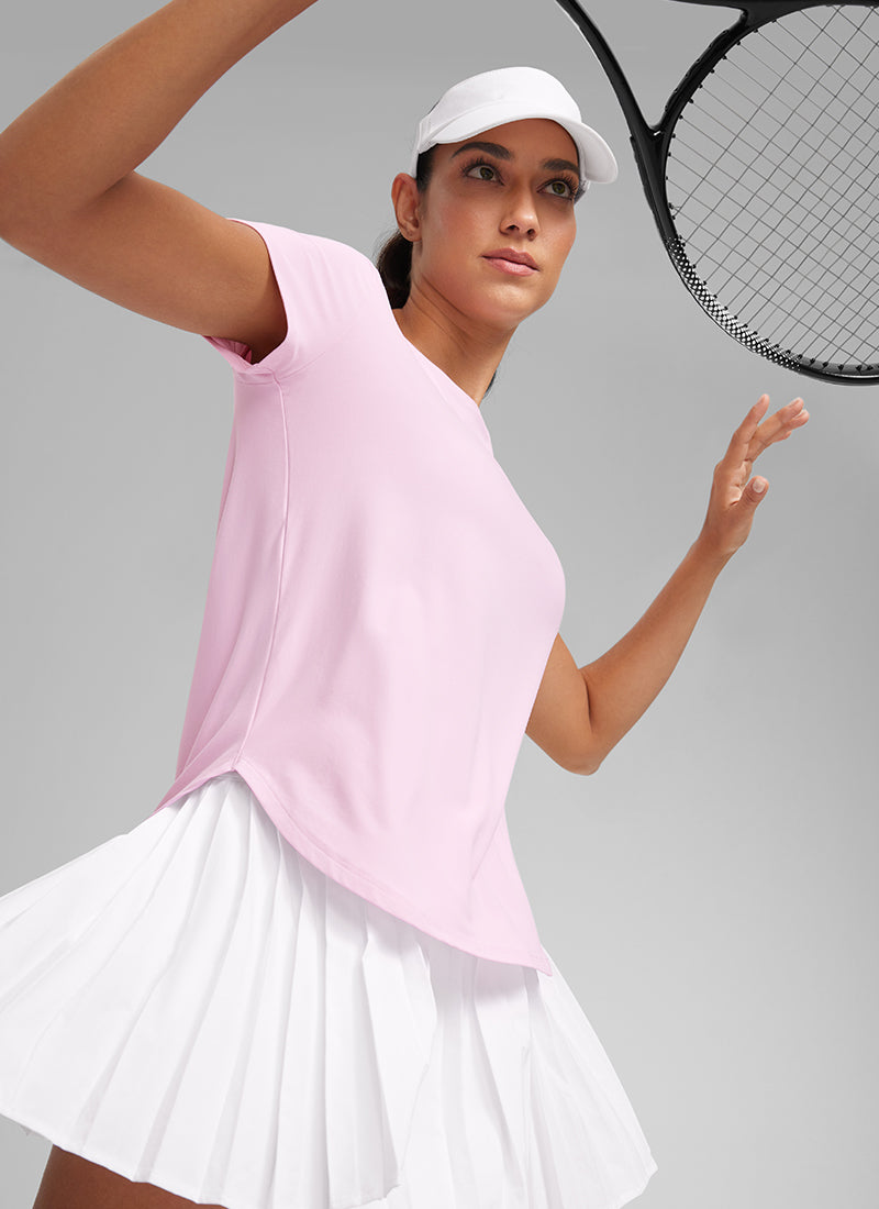 Cloudweight Crewneck Short Sleeve Shirts Side Slit