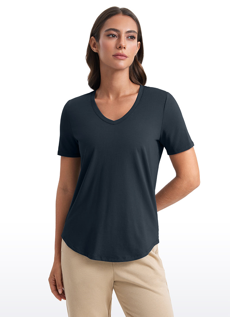 Pima Cotton Pro Short Sleeves V Neck