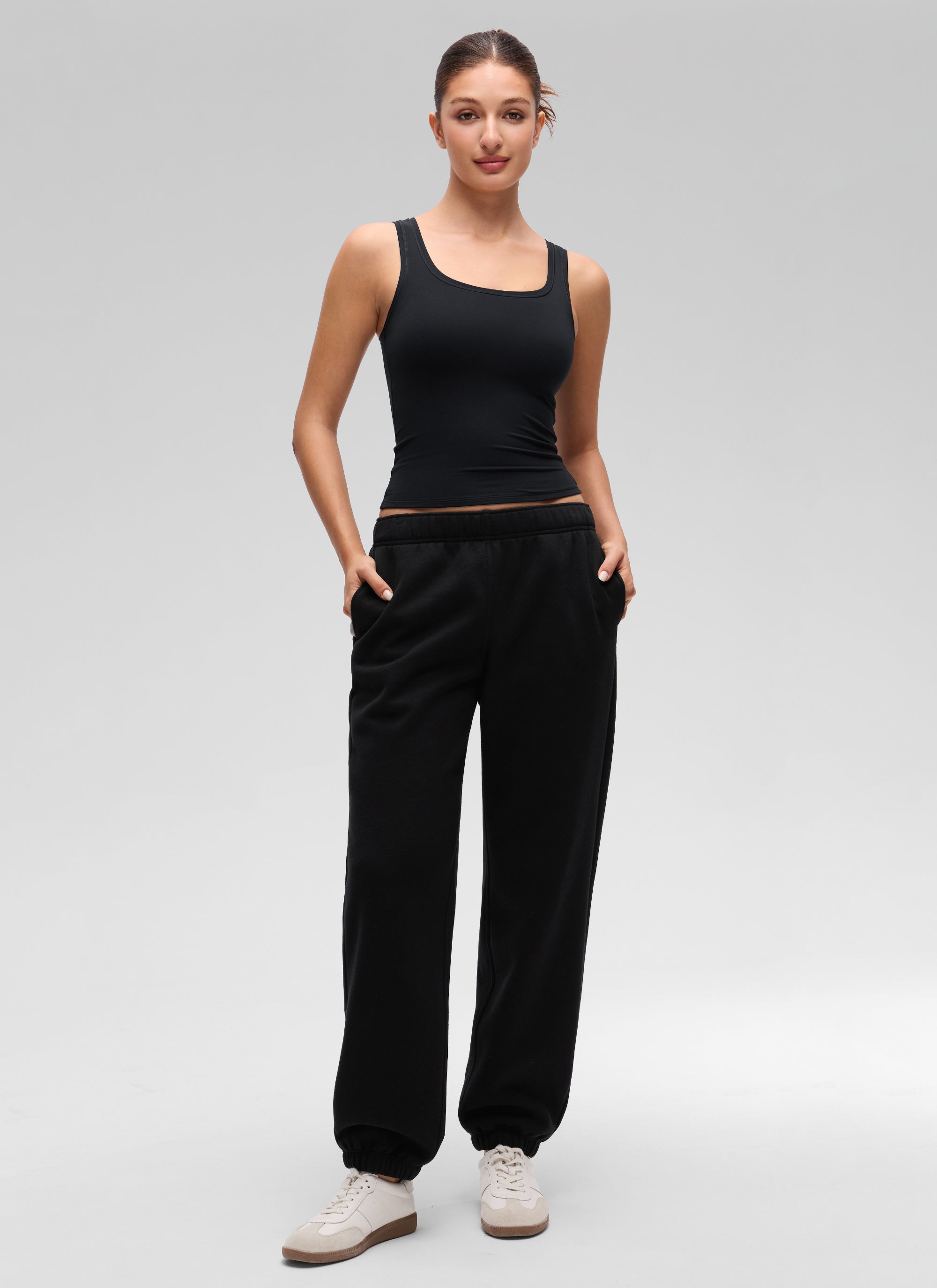 CRZ YOGA Women Softembrace Soft Double Lined Scoop Neck Tanks