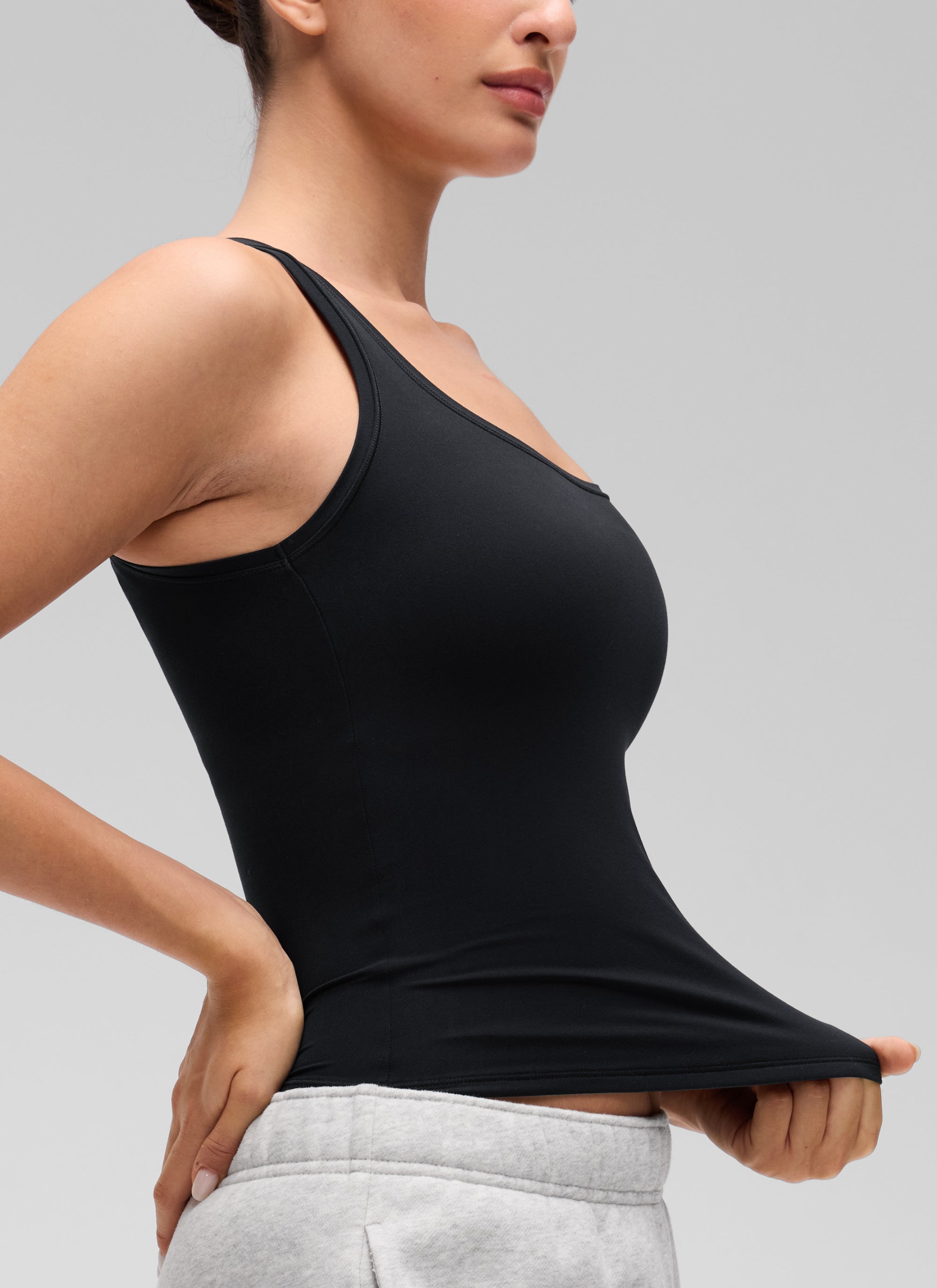 CRZ YOGA Women Softembrace Soft Double Lined Scoop Neck Tanks