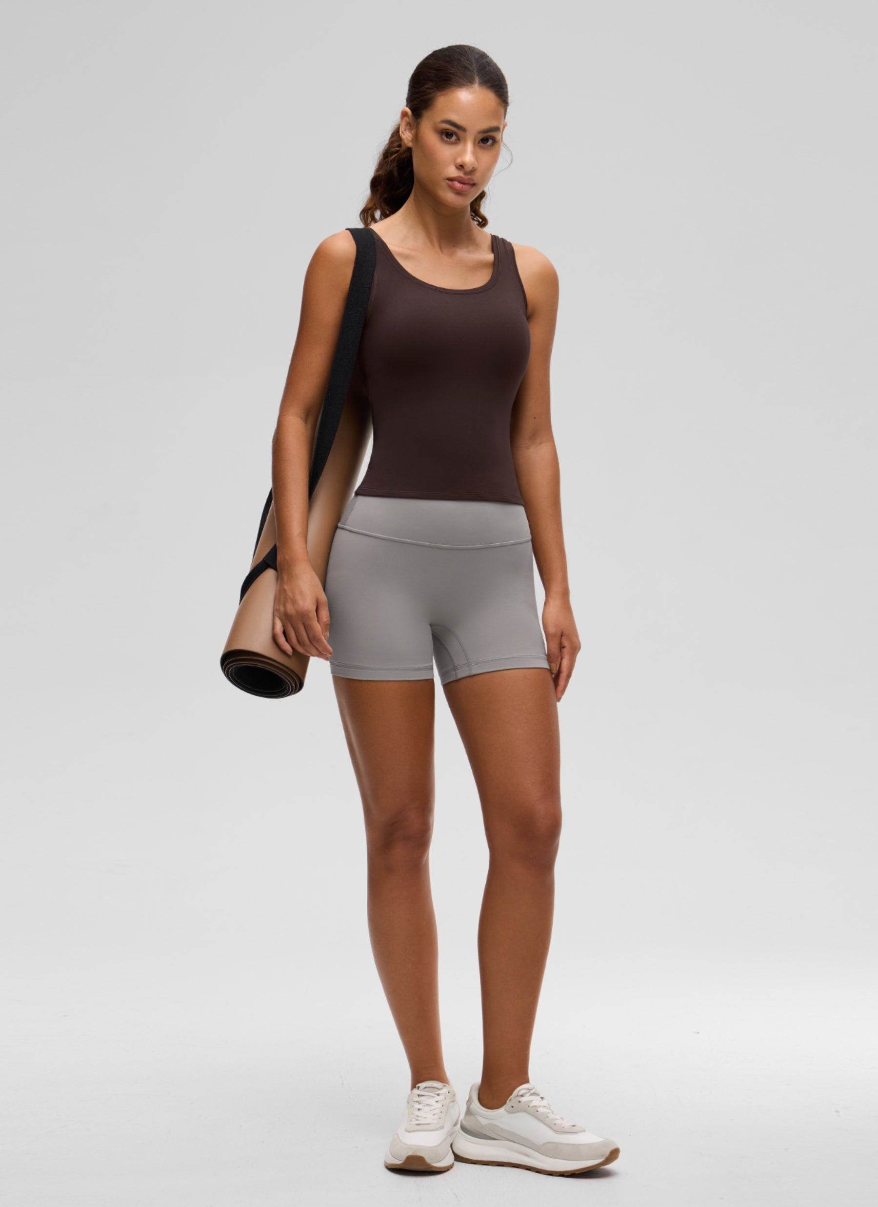 CRZ YOGA Women Softembrace Soft Double Lined Scoop Neck Tanks