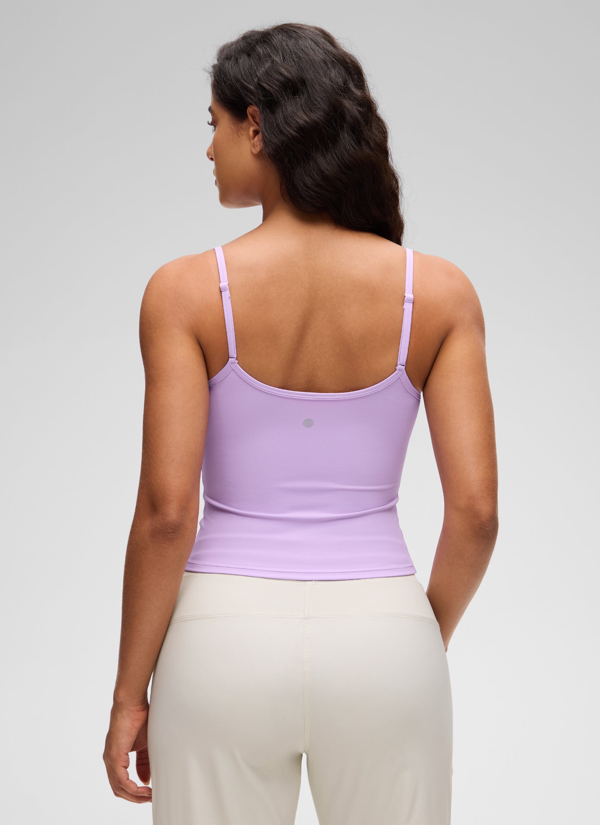 CRZ YOGA Women's Butterluxe Casual Scoop Neck U Back Double Lined Tank Elfin Purple