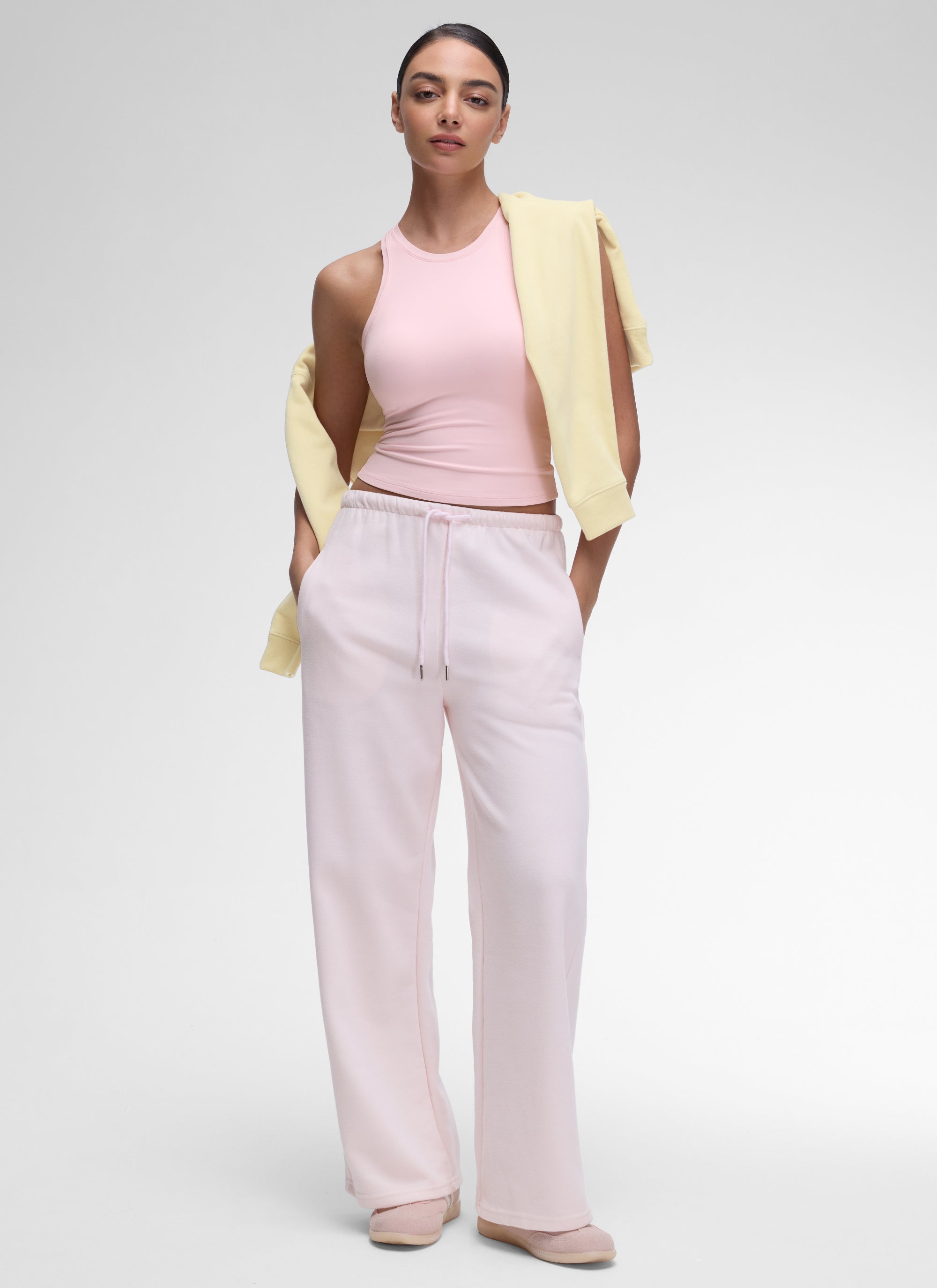 CRZ YOGA Women High Neck Casual Double Lined Sleeveless Tanks Hot Fudge Brown