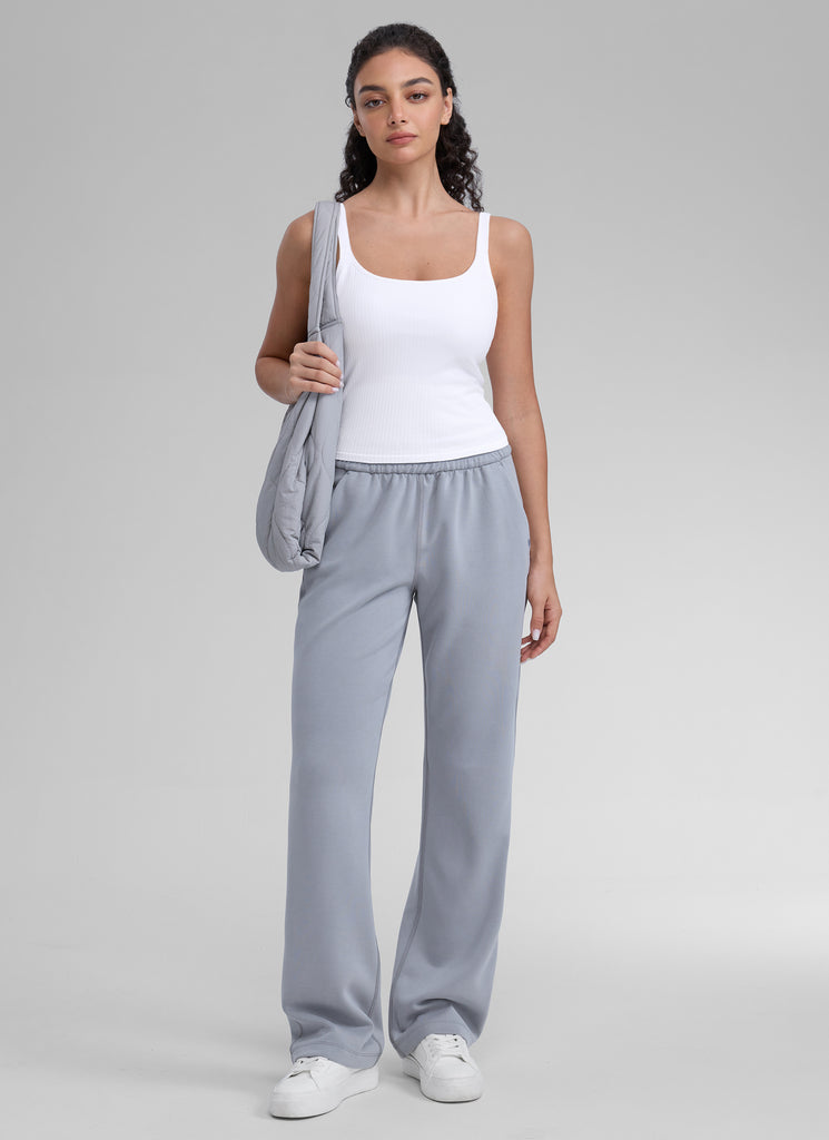 CRZ YOGA Women's Yoga Training Seamless Padded Open Back Sports Bra White