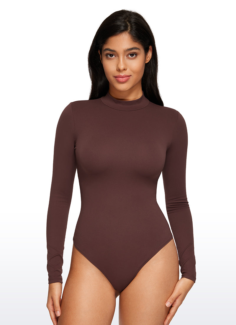 Butterluxe Mock Turtleneck Long Sleeve Bodysuits