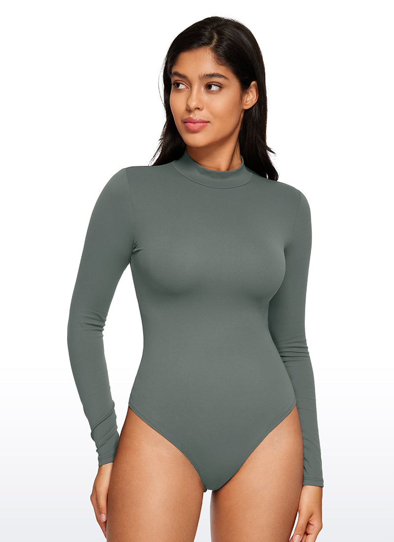 Butterluxe Mock Turtleneck Long Sleeve Bodysuits