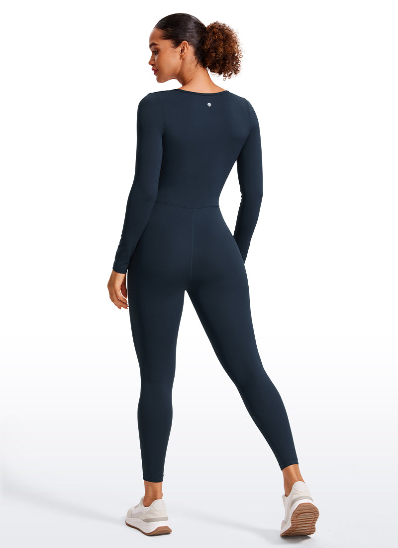 CRZ YOGA Women's Casual Yoga Scoop Neck Long Sleeve Jumpsuits 25