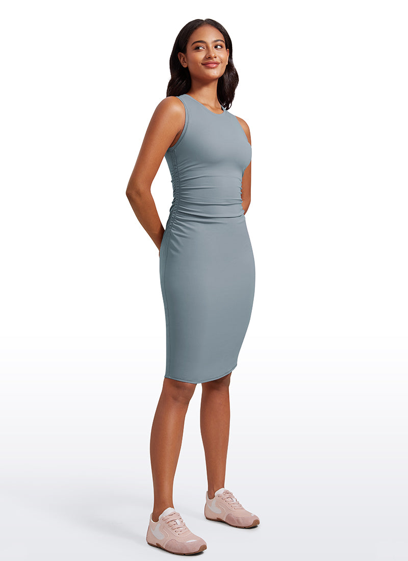 Butterluxe Sleeveless Ruched Midi Bodycon