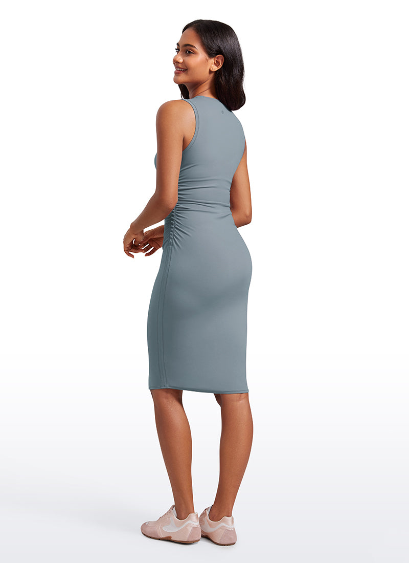 Butterluxe Sleeveless Ruched Midi Bodycon