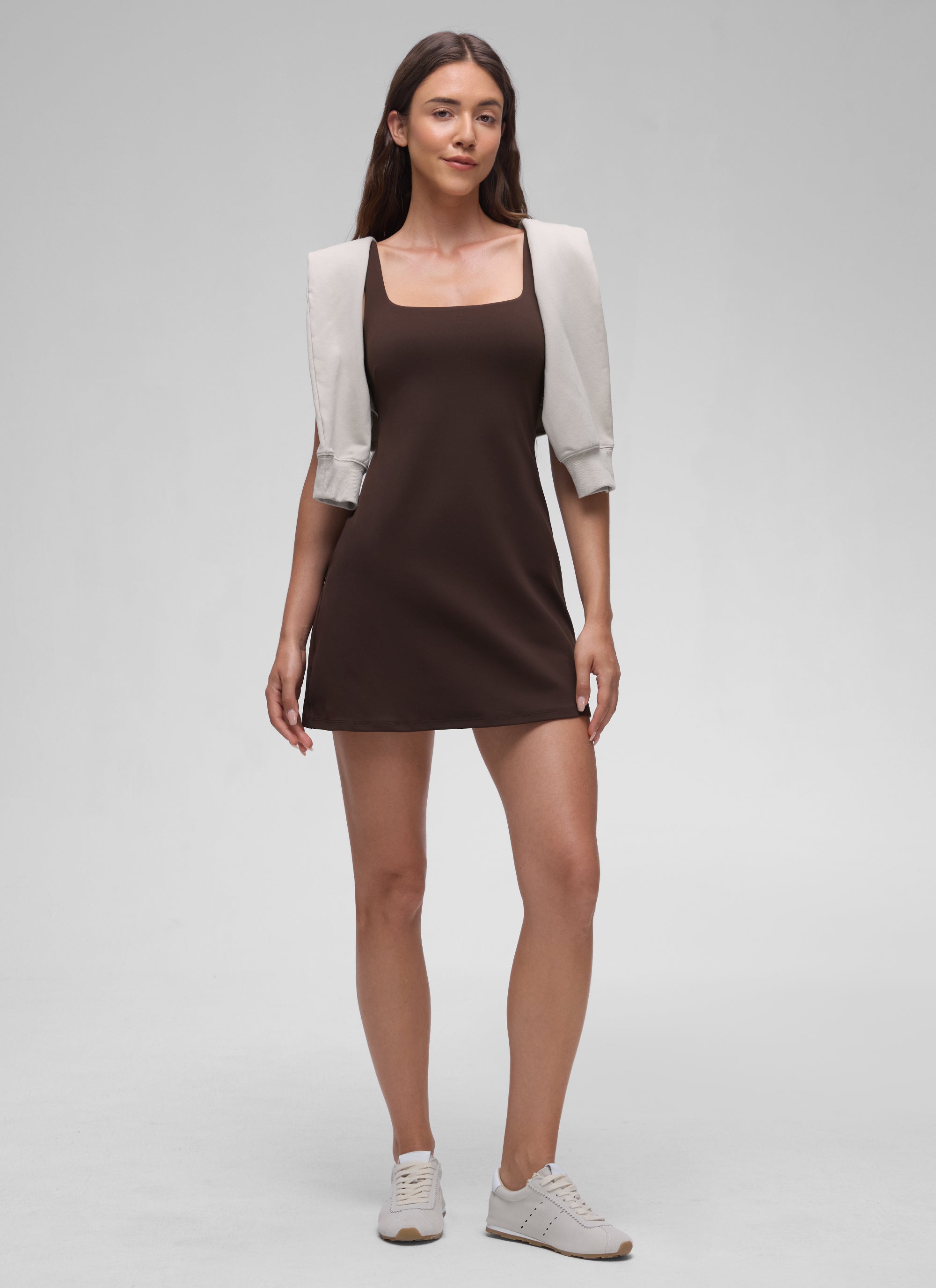 Butterluxe Square Neck Shelf Bra Dress