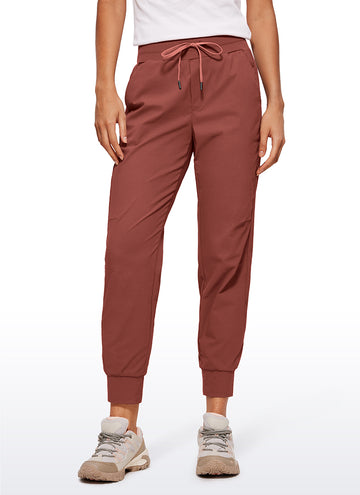 CRZ YOGA Women's Hiking Casual Relaxed Fit Ripstop Jogger Pockets 28'' The Cognac Brown