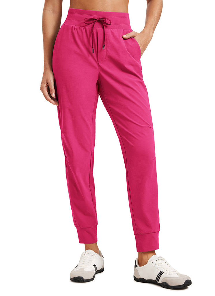 CRZ YOGA Women's Hiking Casual Relaxed Fit Ripstop Jogger Pockets 28'' Raw Linen