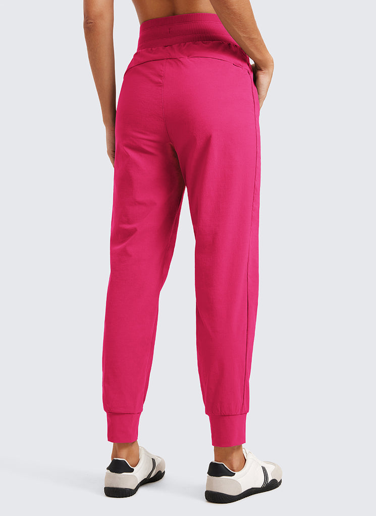 CRZ YOGA Women's Hiking Casual Relaxed Fit Ripstop Jogger Pockets 28'' Sparkle Blue