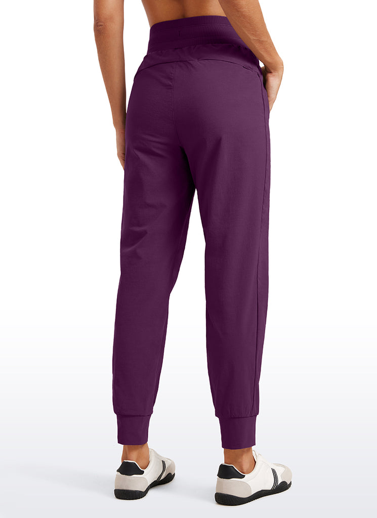 CRZ YOGA Women's Hiking Casual Relaxed Fit Ripstop Jogger Pockets 28'' Red Merlot