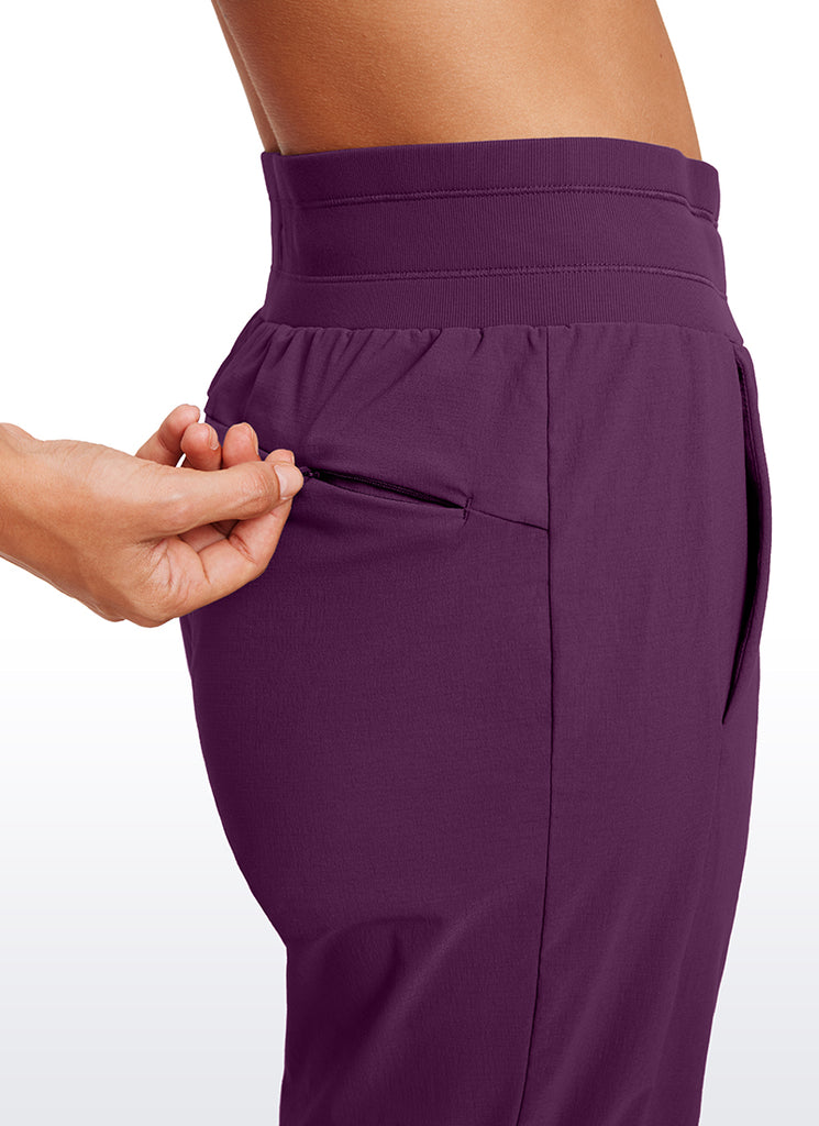 CRZ YOGA Women's Hiking Casual Relaxed Fit Ripstop Jogger Pockets 28'' Red Merlot