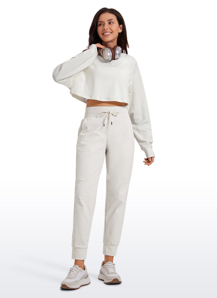 CRZ YOGA Women's Hiking Casual Relaxed Fit Ripstop Jogger Pockets 28'' Sparkle Blue