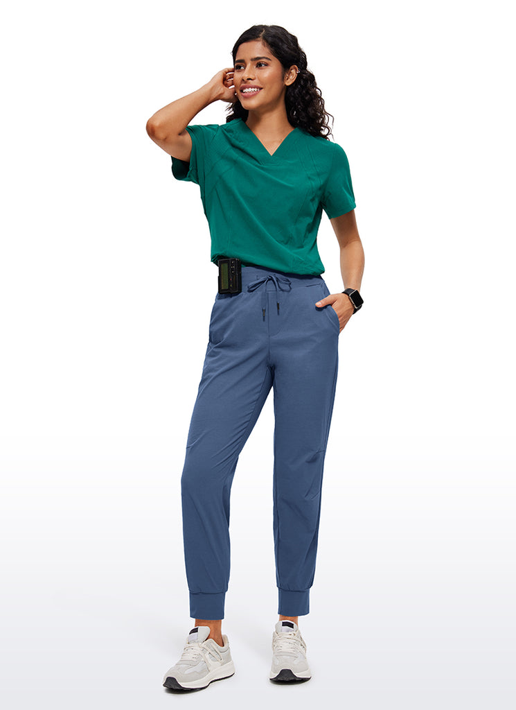 CRZ YOGA Women's Hiking Casual Relaxed Fit Ripstop Jogger Pockets 28'' True Navy