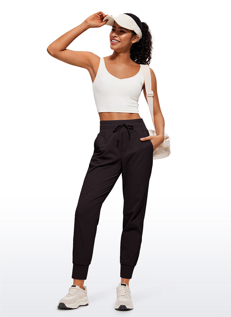 CRZ YOGA Women's Hiking Casual Relaxed Fit Ripstop Jogger Pockets 28'' Chestnut Purple