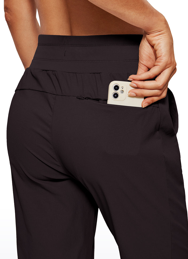 CRZ YOGA Women's Hiking Casual Relaxed Fit Ripstop Jogger Pockets 28'' Chestnut Purple