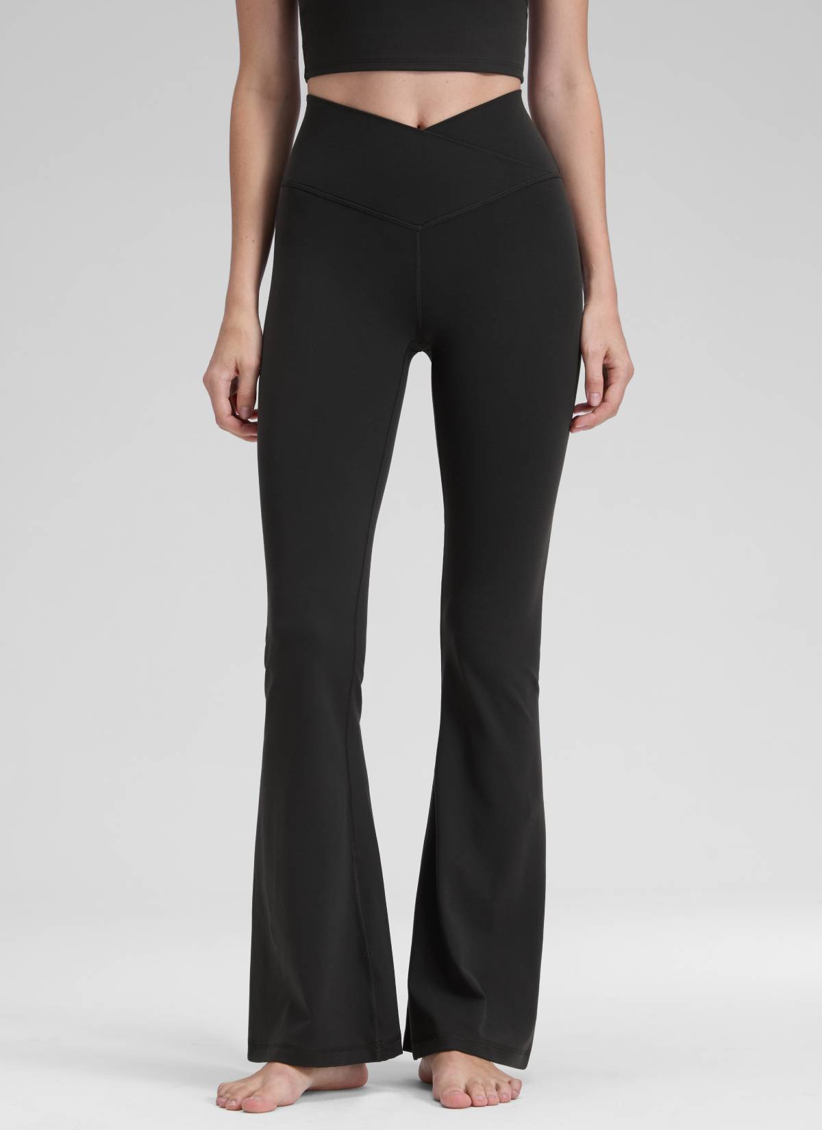 Flared Leggings Dress Workout Pants Women's High Waist Solid Color Flare Pants, Compression Tight Flared Leggings Dress Workout Pants Women's High Waist Solid Color Flare Pants, Compression Tight