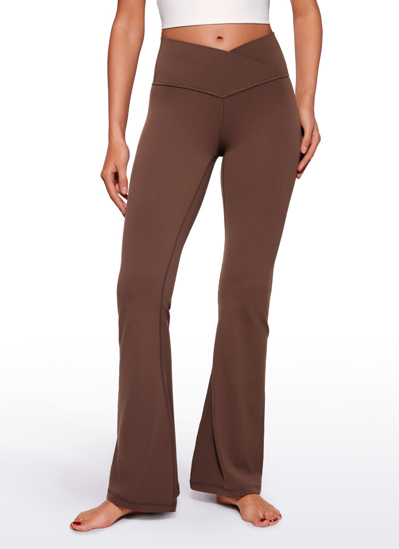 CRZ YOGA Women Butterluxe V Crossover High Waist Flare Leggings 31