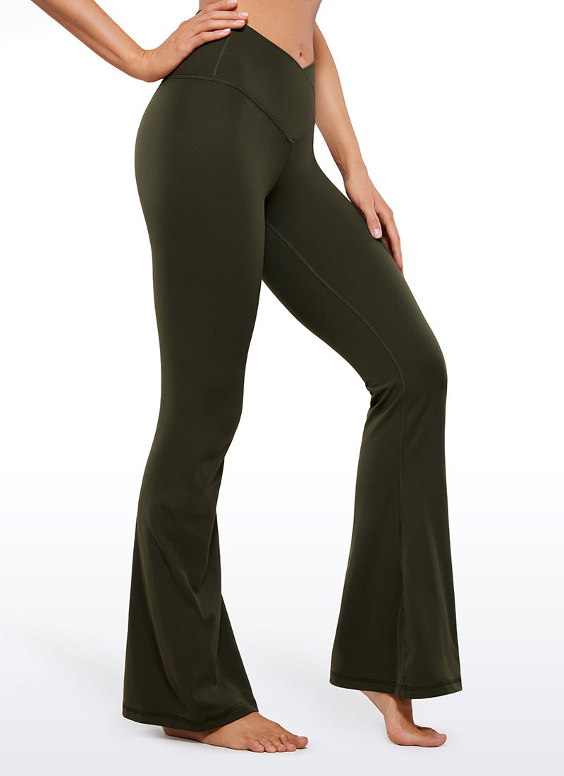 CRZ YOGA Women Butterluxe V Crossover High Waist Flare Leggings 31