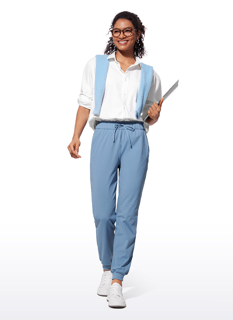 Stretch High Waisted Pockets Joggers 28