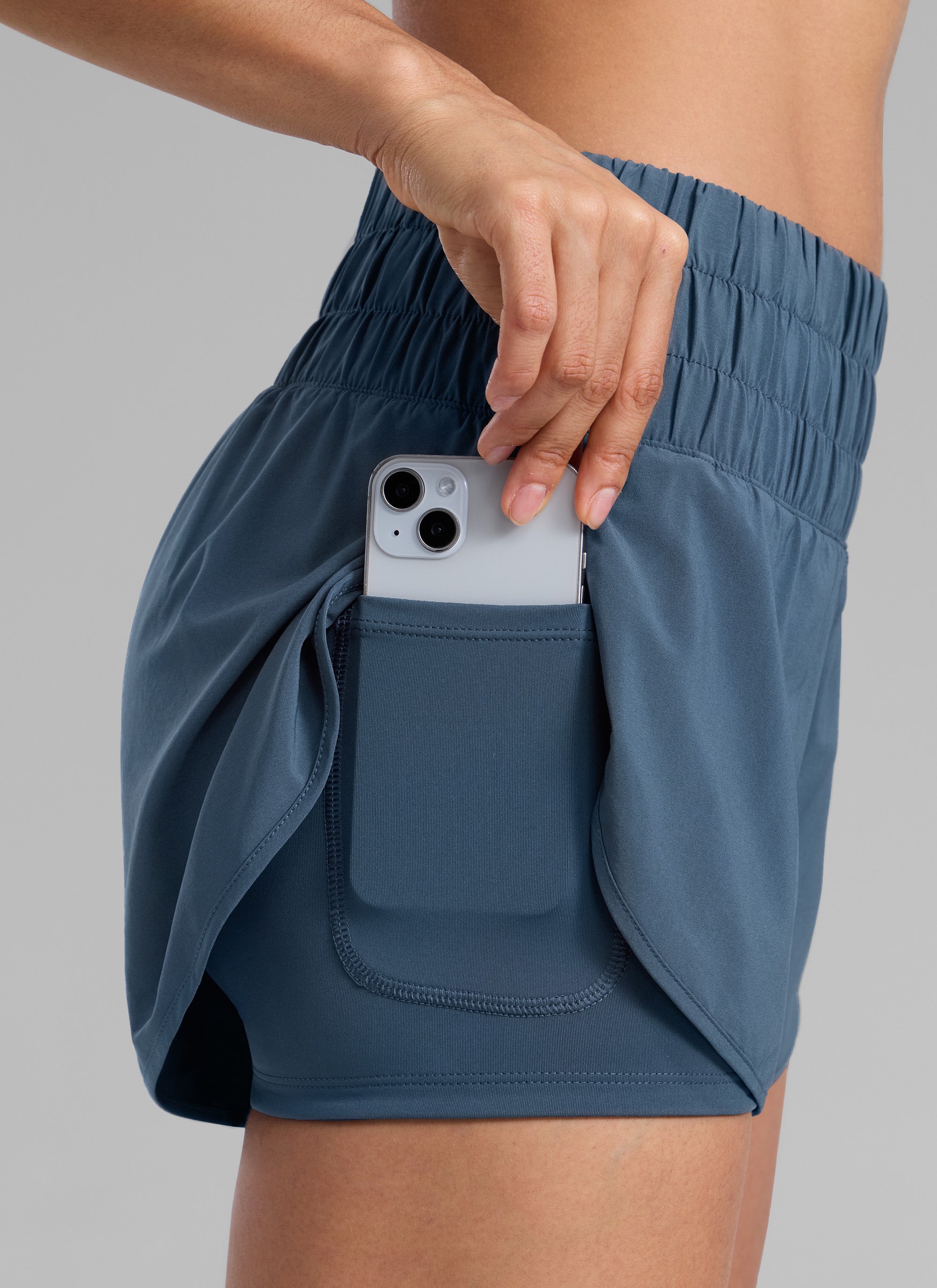 CRZ YOGA Women's Train High-Rise 2 in 1 Shorts with Pocket 3