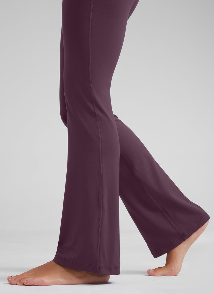 Butterluxe High Waist Flare Wide Leg Bootcut Pockets Leggings 31" Grape Thistle Purple