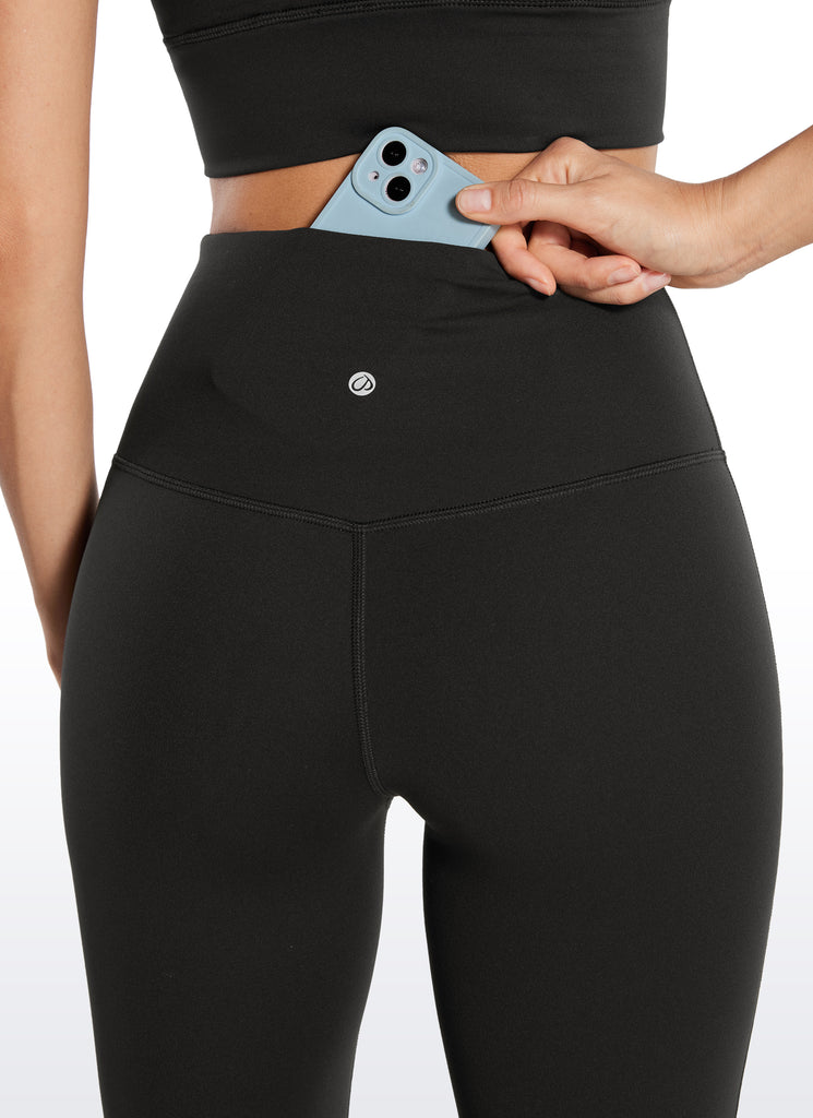 CRZ YOGA Women's Butterluxe High Waist Flare Leg Bootcut Leggings 32" Black