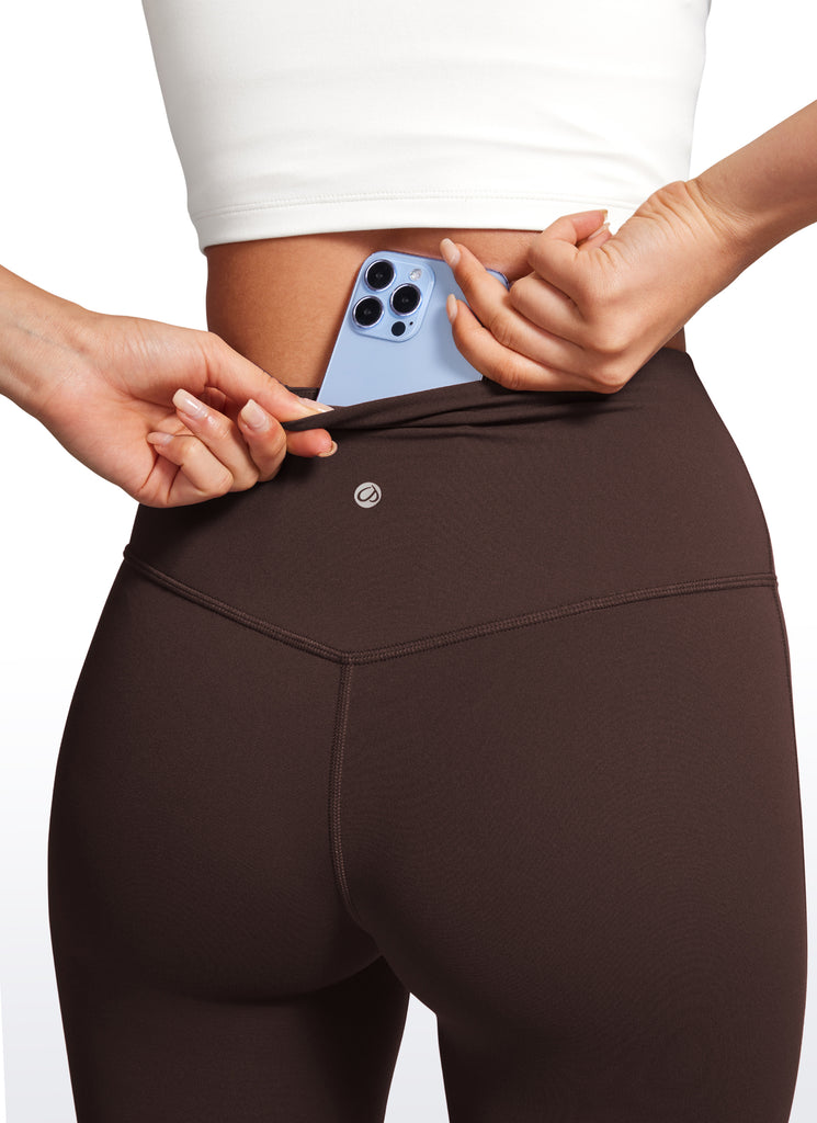 CRZ YOGA Women's Butterluxe High Waist Flare Leg Bootcut Leggings 32" Hot Fudge Brown