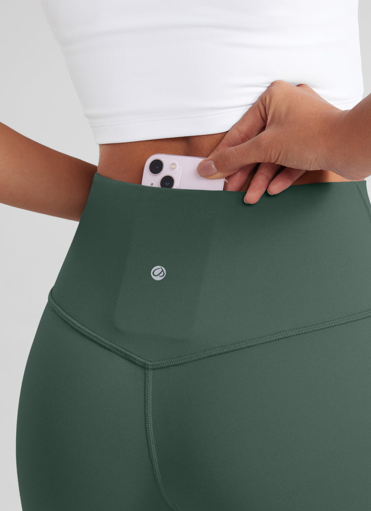 CRZ YOGA Women's Butterluxe High Waist Flare Leg Bootcut Leggings 32" Dark Forest Green