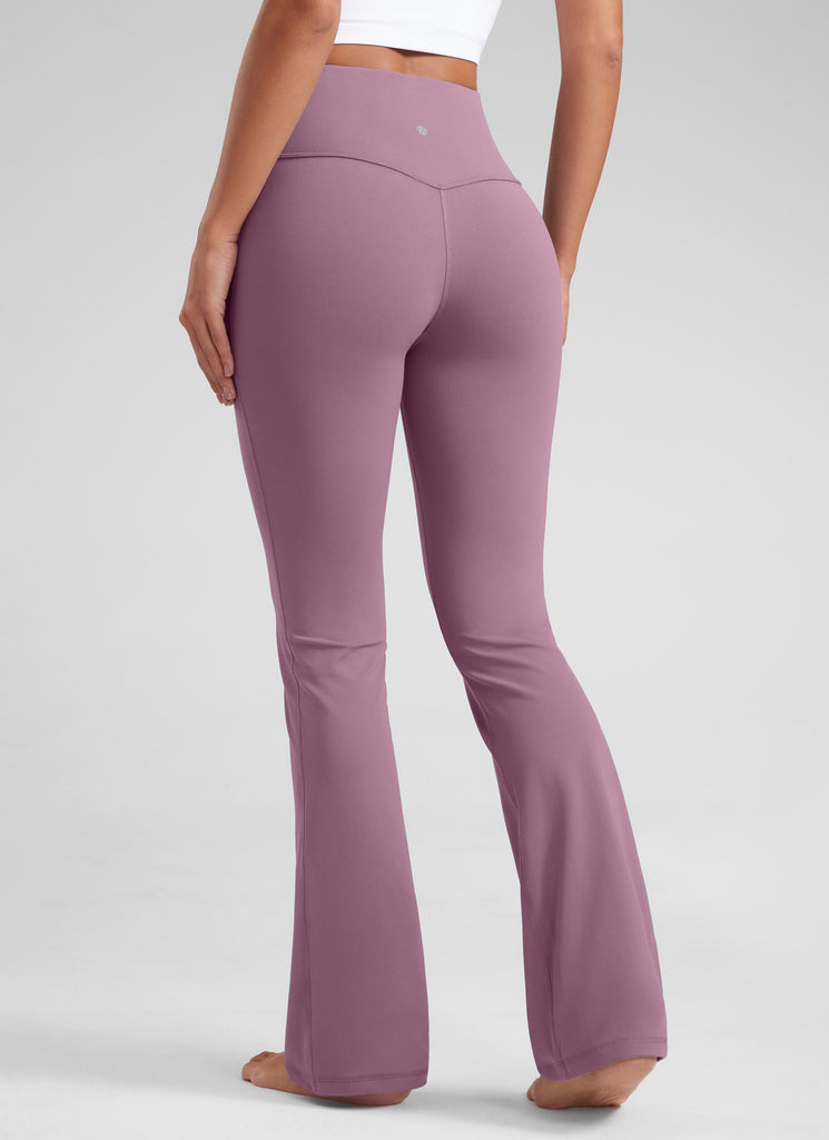 CRZ YOGA Women's Butterluxe High Waist Flare Leg Bootcut Leggings 32" Light Lavender